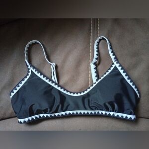 Cupshe Black and White Swin Top